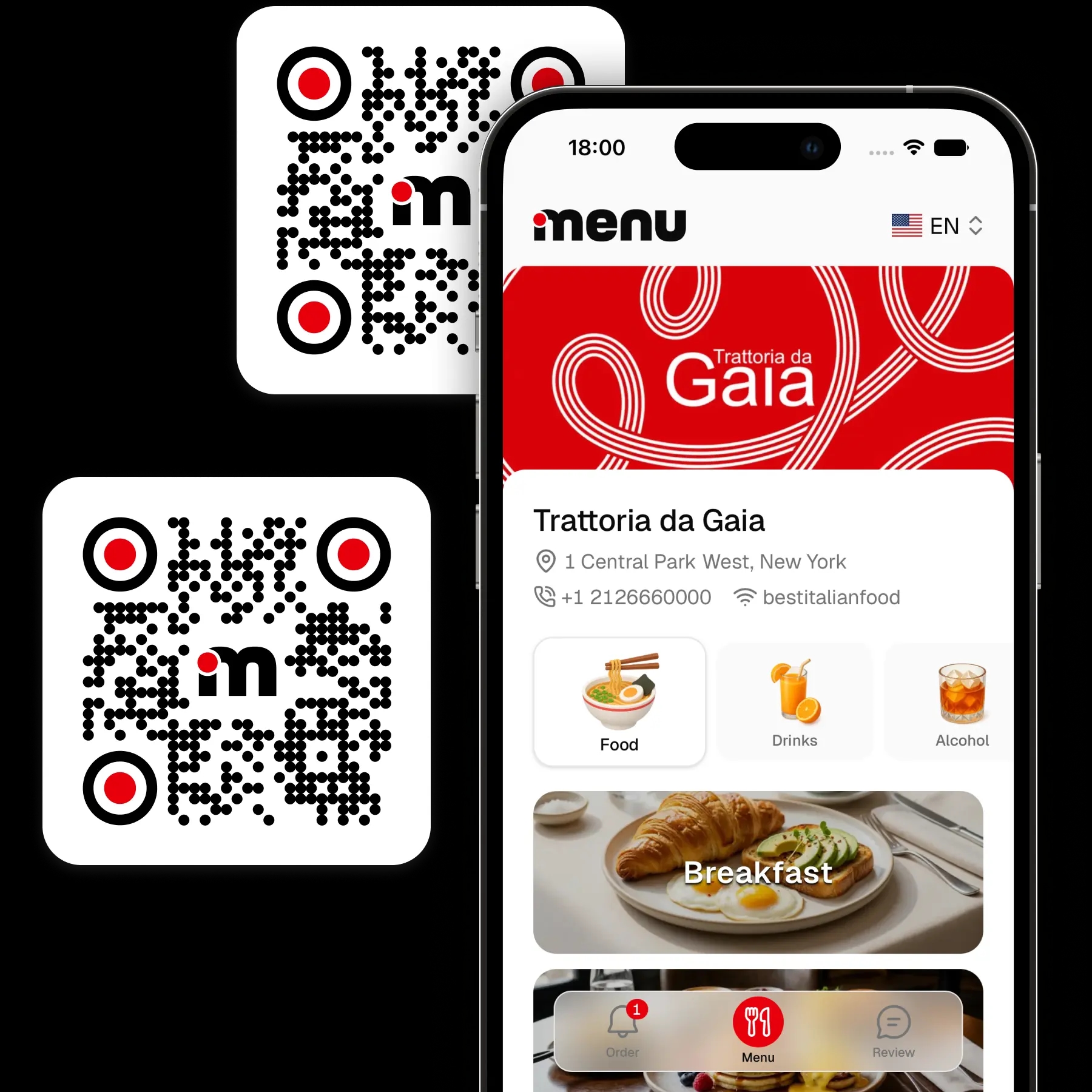 Digital Menu by QR code